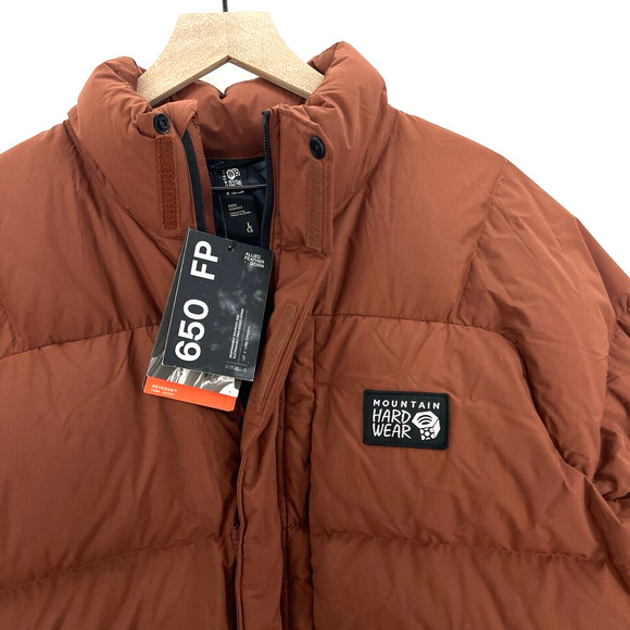 Mountain Hardwear Nevadan 650 Down Parka Men's Large Orange Winter Jacket NWT - Picture 2 of 5
